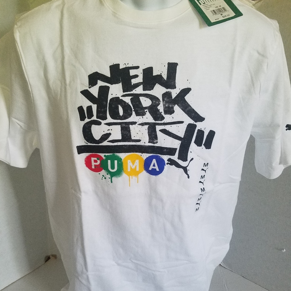 Puma Subway Script Tee. New. Mens Sizes: S - XXL.
